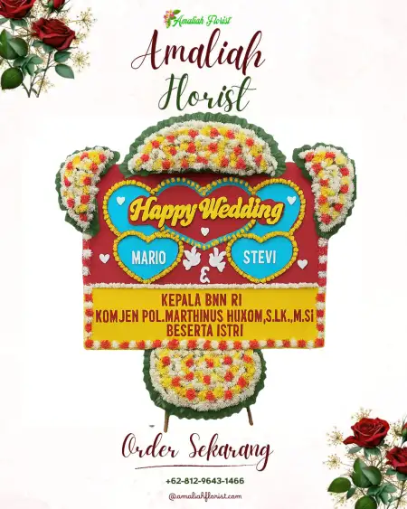 Papan Bunga Pernikahan Wara Selatan
